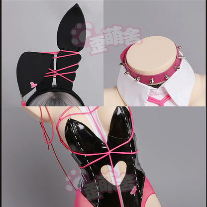 【予約】NIKKE ベルベットバニー ボンデージ風セクシーエナメルバニーガールコスプレセット【歪萌舍】