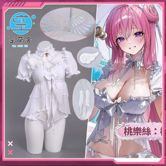 NIKKE 清楚なドロシーホワイト天使風ふんわりランジェリー水着コスプレ【歪萌舍】