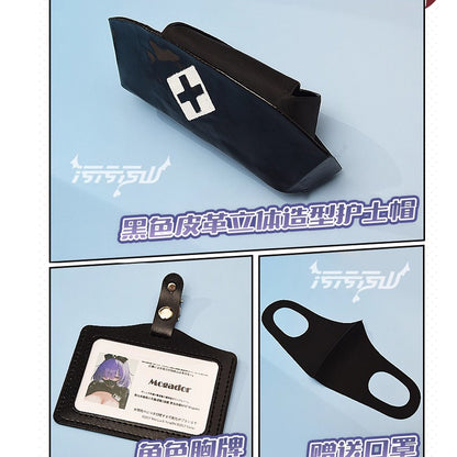 アズールレーン モガドールナースコスプレ セクシーエナメルナース風超ハイレグレオタードコスプレ6点セット【汚汚汚山】