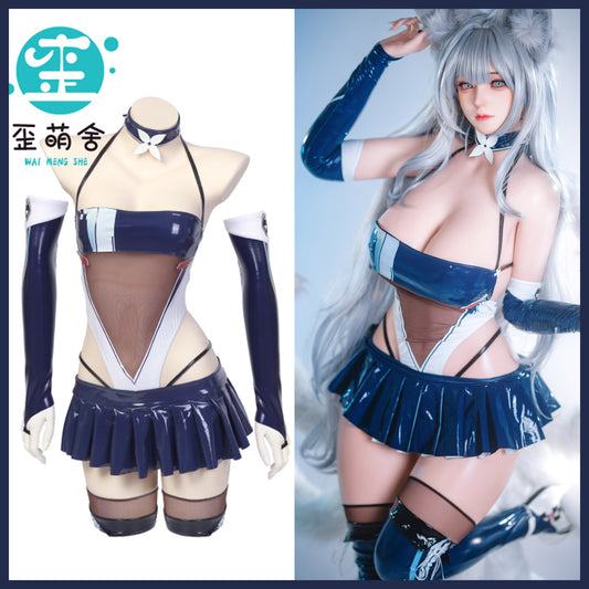 アズールレーン 信濃 RQ風エナメルレオタードコスプレセット【歪萌舍】