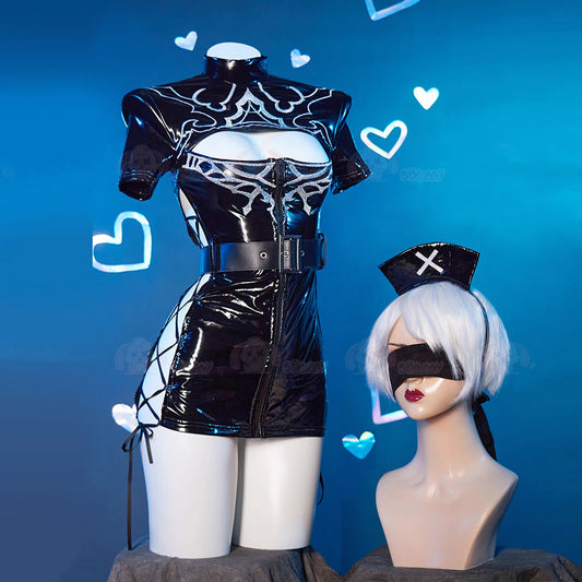 【予約】ニーア オートマタ 2B風光沢エナメルダークナースコスプレ【Bbunny】