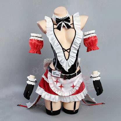NIKKE ラピ Red Hood 超ハイレグ深Vネックレオタードメイドコスプレ【歪萌舍】