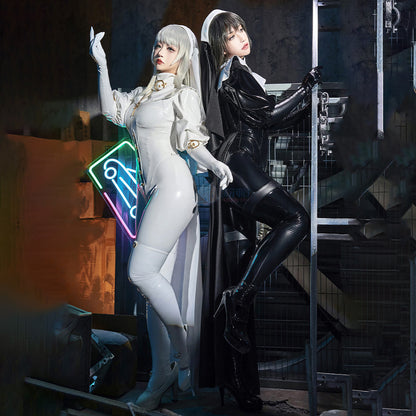 セクシー全身タイツエナメルシスターコスプレセット 黒【ChowbieｘCosplay-FM】