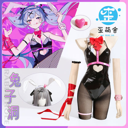 初音ミクラビットホールバニーガールレオタードコスプレ【歪萌舍】