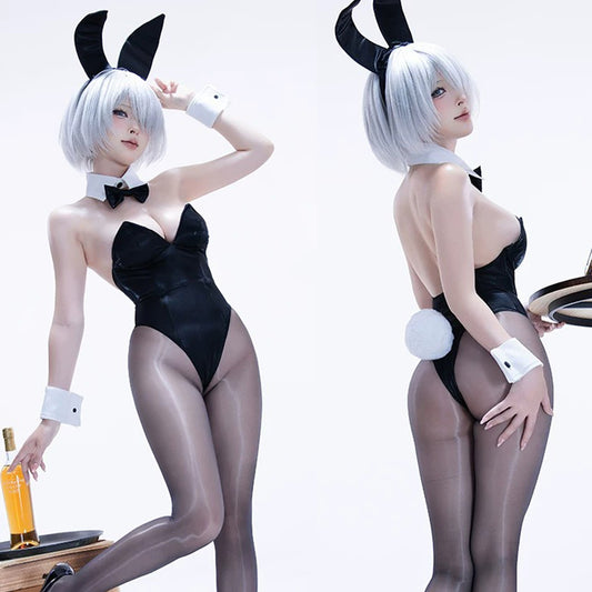 洗練されたクラシックなハイレグバニーガールコスプレ豪華セット【得体社】