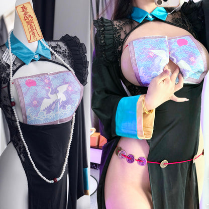 明日奈風セクシースリット中華風キョンシーコスプレ【火華家】