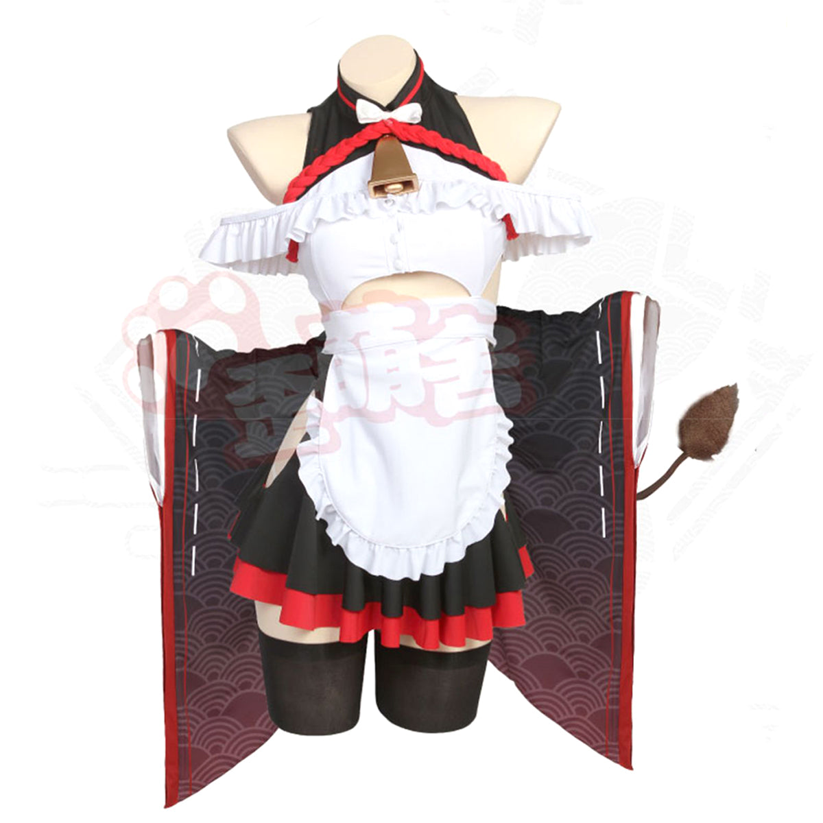 アズールレーン 樫野 セクシー牛のつまずきトラブルメイドコスプレ8点セット 碧藍航線【歪萌舍】NO.129