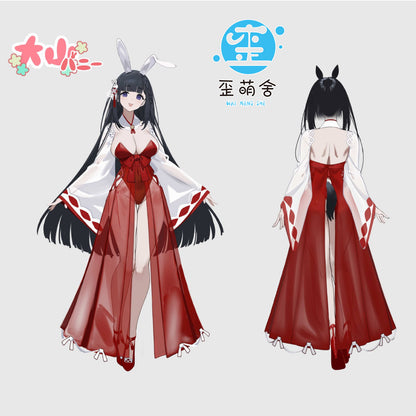 アズールレーン 祈願の卯姫 大山の巫女風和装バニーガールコスプレ【歪萌舍】