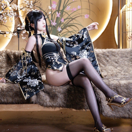 セクシーなハイレグロイヤルチャイナコスプレ セクシー和風浴衣コスプレ【MoliTEA】