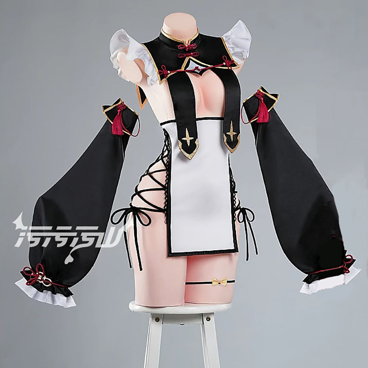 ブルアカ 調月リオ同人キョンシー風セクシーミニ丈チャイナドレスコスプレ【汚汚汚山】