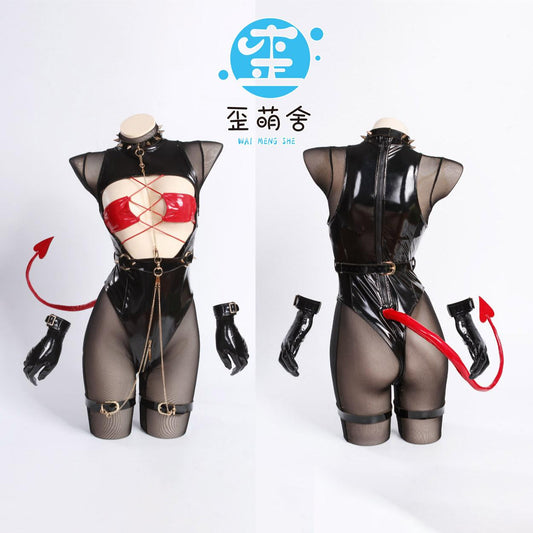 アズールレーン レーゲンスブルクコスプレ セクシー小悪魔ボディスーツとレオタード 【歪萌舍】