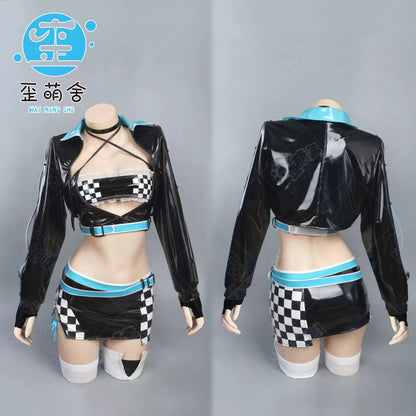 【予約早割】ブルアカ キサキ超ミニスカレースクイーンコスプレ豪華セット【歪萌舍】