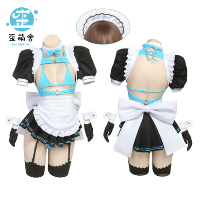 ブルーアーカイブ 一之瀬アスナ マイクロビキニメイドコスプレ【歪萌舍】