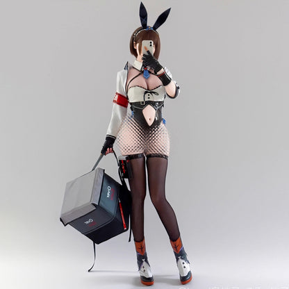 デリバリーバニーガールコスプレ エナメルハイレグレオタードバニー【歪萌舍】