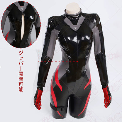【ブルアカ】調月リオ 臨戦スキン 光沢エナメルタイトボディスーツコスプレ【歪萌舍】