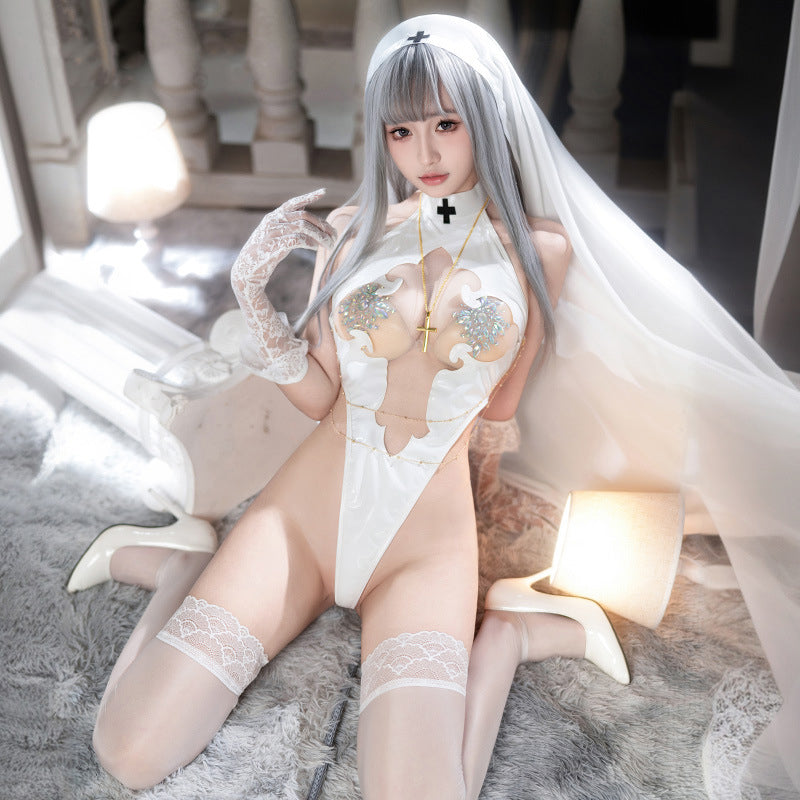 背徳的な純白シスター 神聖なるセクシーシスターコスプレ7点セット【FEE ET MOI】