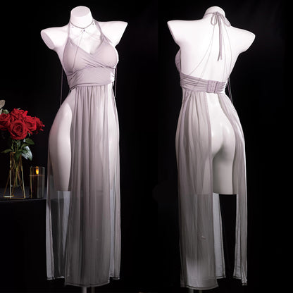 グレーシンデレラ 透け感シフォン大人セクシーなロングドレスセット【TANG YUAN】