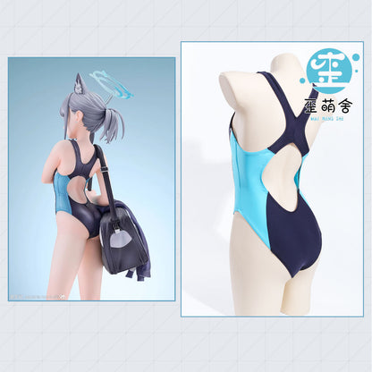 ブルーアーカイブ 砂狼シロコハイレグ競泳水着コスプレ【歪萌舍】