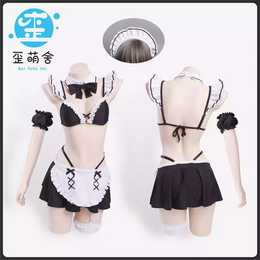 喜多川海夢 キュートなメイド風ビキニ水着コスプレ【歪萌舍】