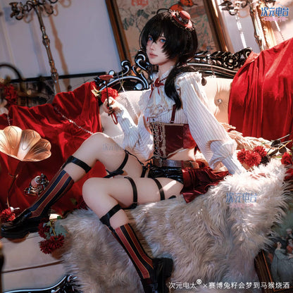 池咲ミサ 娼年バトリ エリザベート コスプレ衣装 ショタ ゴシック フルセット　コルセット 編み上げ ウエストライン 男の娘 背徳感 ディテール
