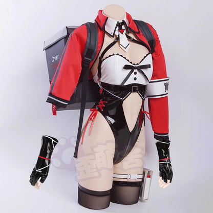 デリバリーバニーガールコスプレ エナメルハイレグレオタードバニー【歪萌舍】