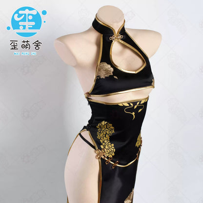 NIKKE モランキング・オブ・フラワーズ風チャイナドレス 下乳露出【歪萌舍】