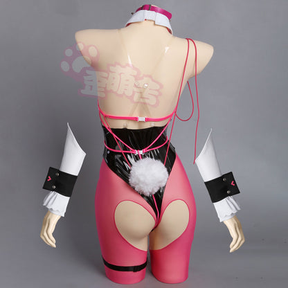 【予約】NIKKE ベルベット ボンデージ風セクシーエナメルバニーガールコスプレセット【歪萌舍】