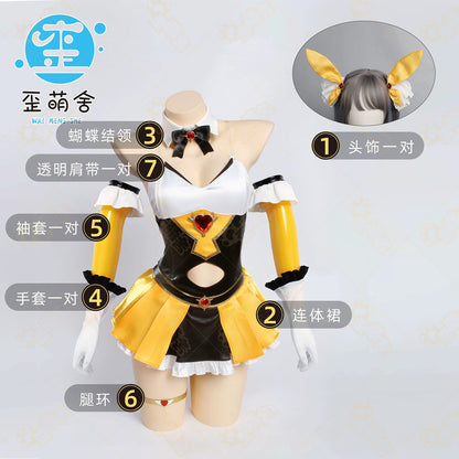 ブラダス2 魔法少女オリヴィエ風 エナメルレオタードスカート【歪萌舍】