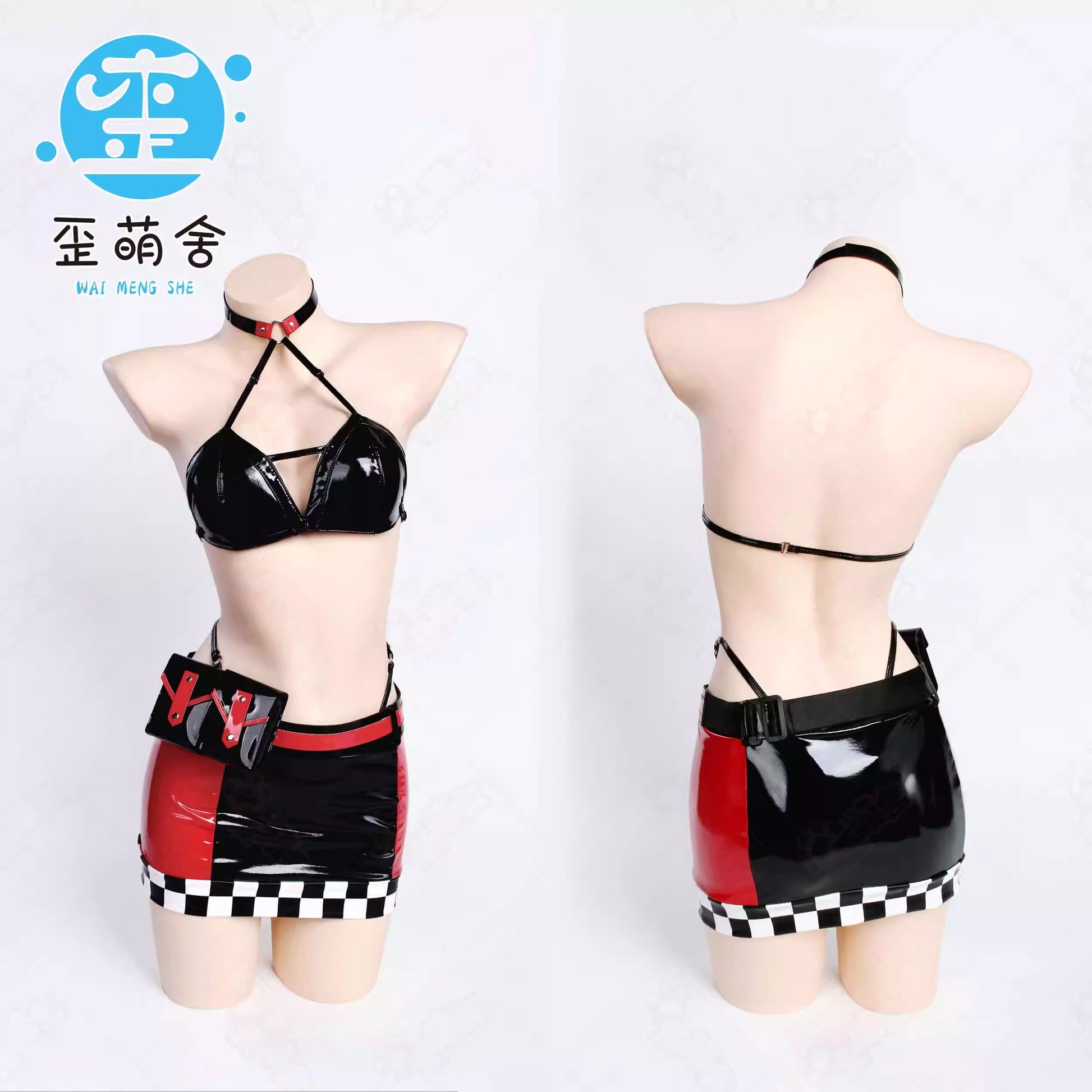 NIKKE レッドフード コスプレ レースクイーン RQ 歪萌舎 エナメル タイト 衣装