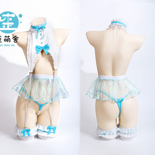 ブルーアーカイブ セクシー玉パン付き和風一之瀬アスナメイドコスプレ【歪萌舍】