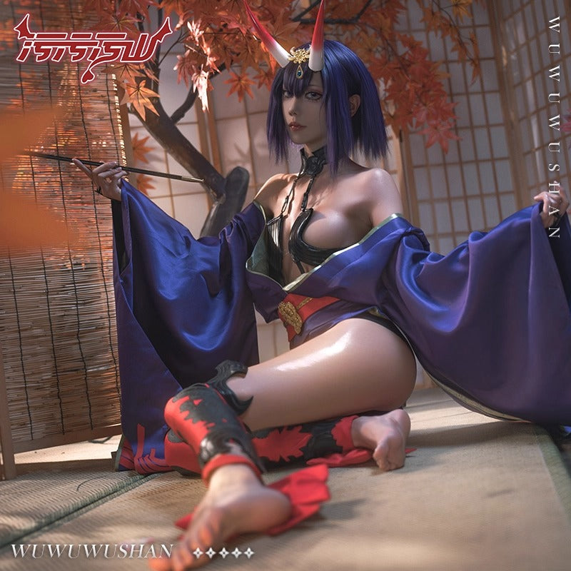 魅惑ボディラインが映えるFGO酒呑童子コスプレ セクシー着物コスプレ【汚汚汚山】