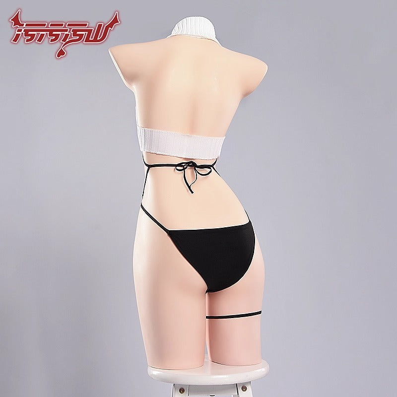 ブルーアーカイブ 調月リオニットトップスとボンデージ風レオタードーランジェリー【汚汚汚山】