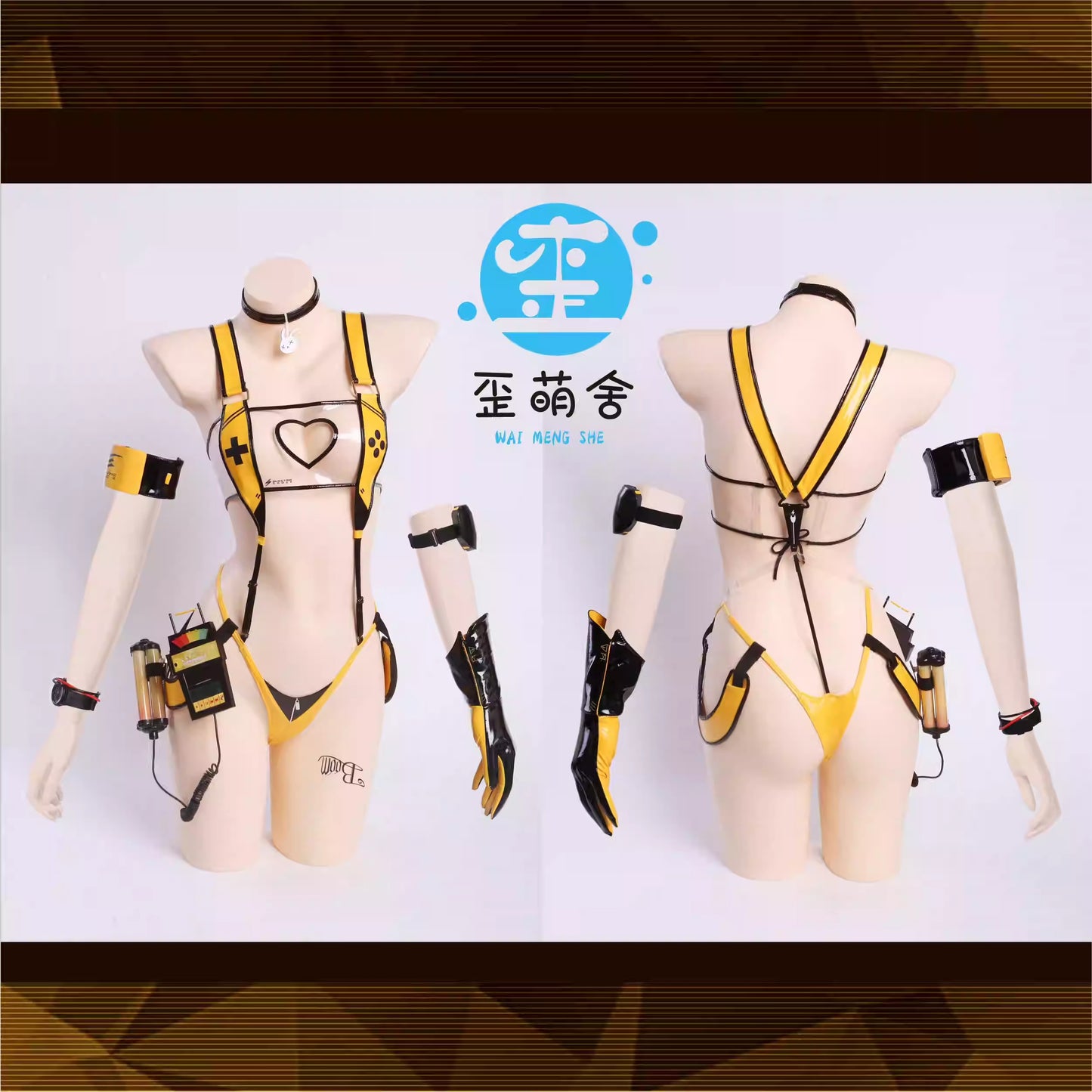 NIKKE ニケエレグ水着風セクシーエナメルレオタードコスプレ【歪萌舍】