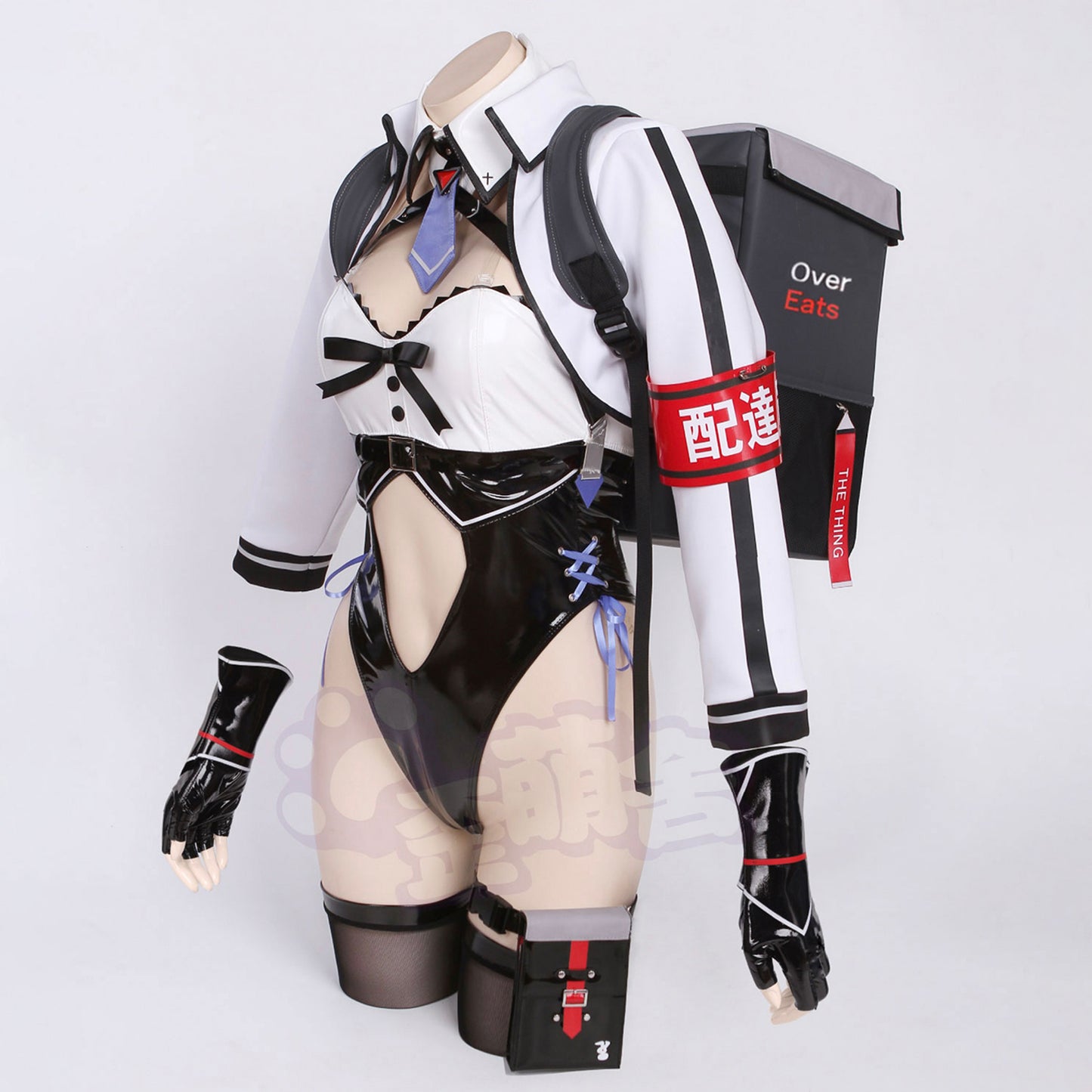 デリバリーバニーガールコスプレ エナメルハイレグレオタードバニー【歪萌舍】