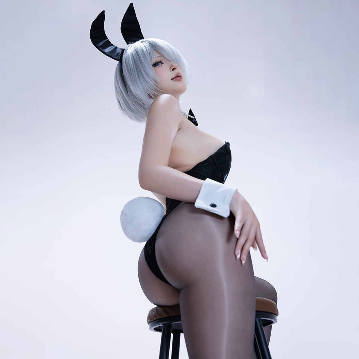 洗練されたクラシックなハイレグバニーガールコスプレ豪華セット【得体社】