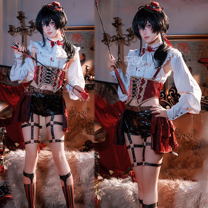 池咲ミサ 娼年バトリ エリザベート コスプレ衣装 ショタ ゴシック フルセット　コルセット 編み上げ ウエストライン 男の娘 背徳感 ディテール
