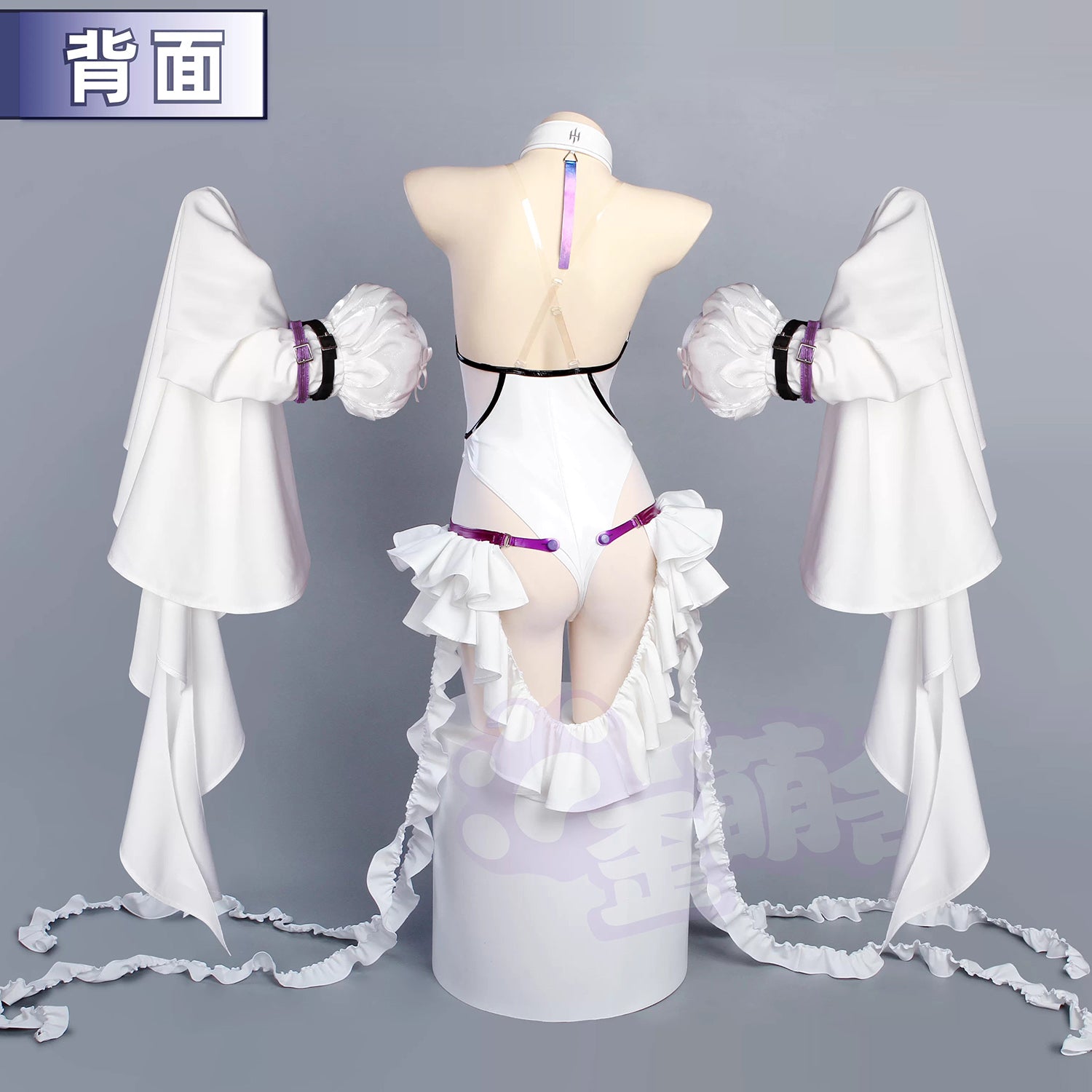 歪萌舍 ボディライン 強調 セクシーコスプレ 後ろ姿 フリル (Waimengshe Bodyline Emphasis Sexy Cosplay Back View Frill)