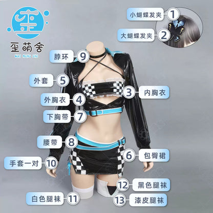 【予約早割】ブルアカ キサキ超ミニスカレースクイーンコスプレ豪華セット【歪萌舍】