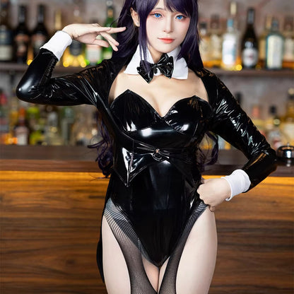 エロかわ喜多川海夢エナメルハイレグバニーガールコスプレ【里世界】