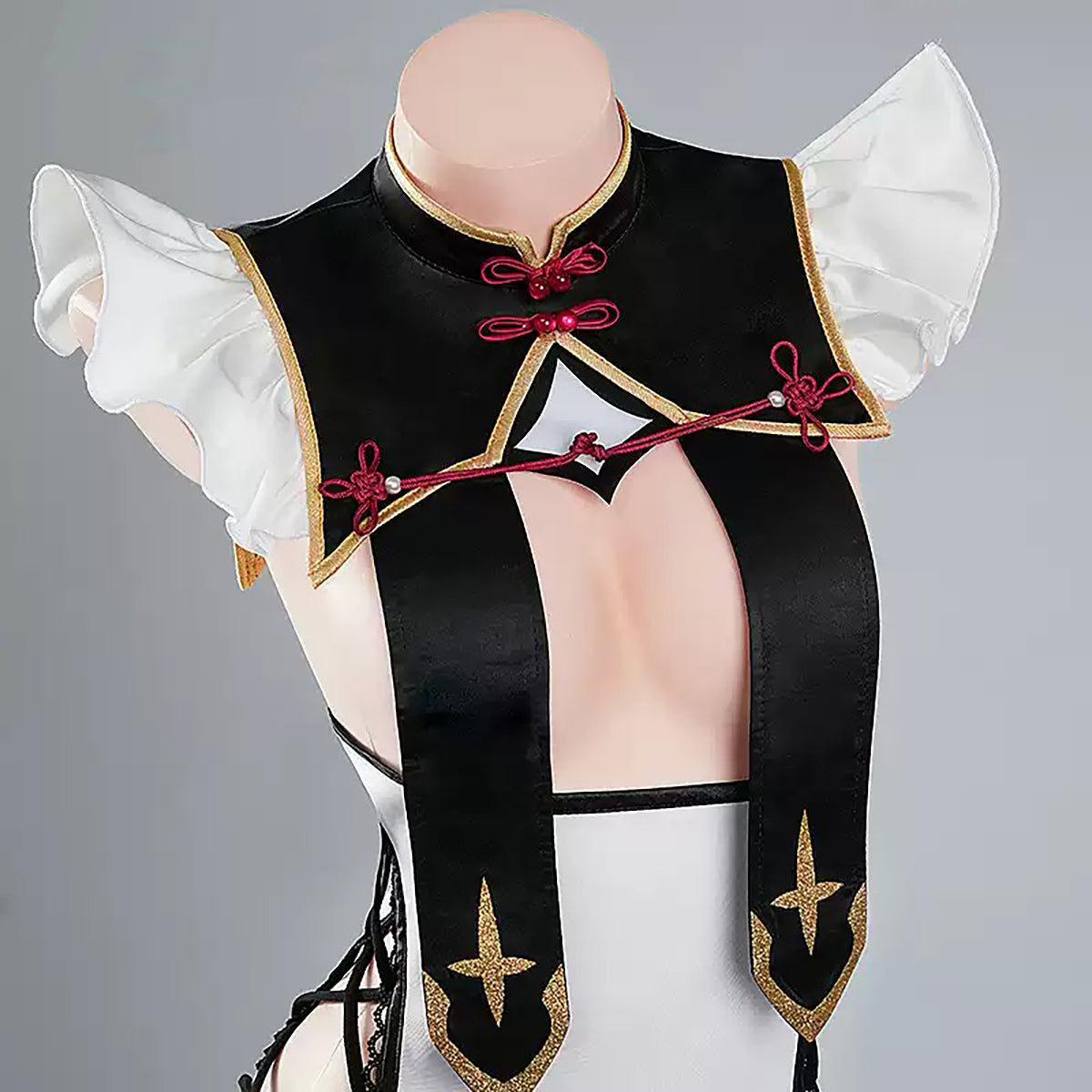 ブルアカ 調月リオ同人キョンシー風セクシーミニ丈チャイナドレスコスプレ【汚汚汚山】