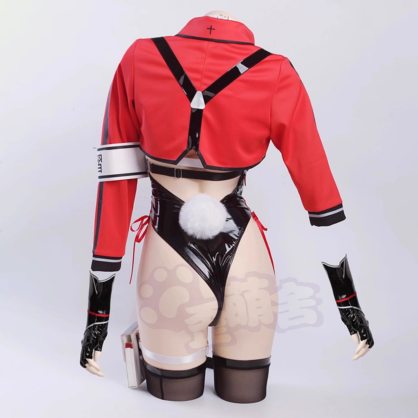 デリバリーバニーガールコスプレ エナメルハイレグレオタードバニー【歪萌舍】