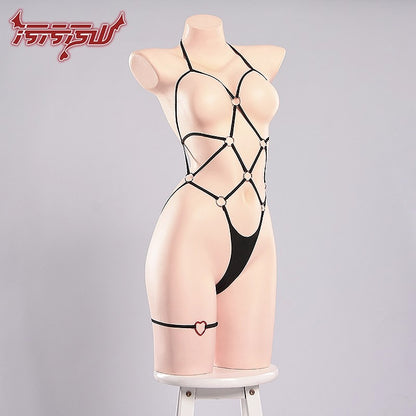 ブルーアーカイブ 調月リオニットトップスとボンデージ風レオタードーランジェリー【汚汚汚山】