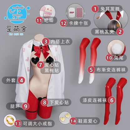 【予約】勝利の女神：NIKKE ルージュバニーガール セクシー全開逆バニーコスプレ【歪萌舍】