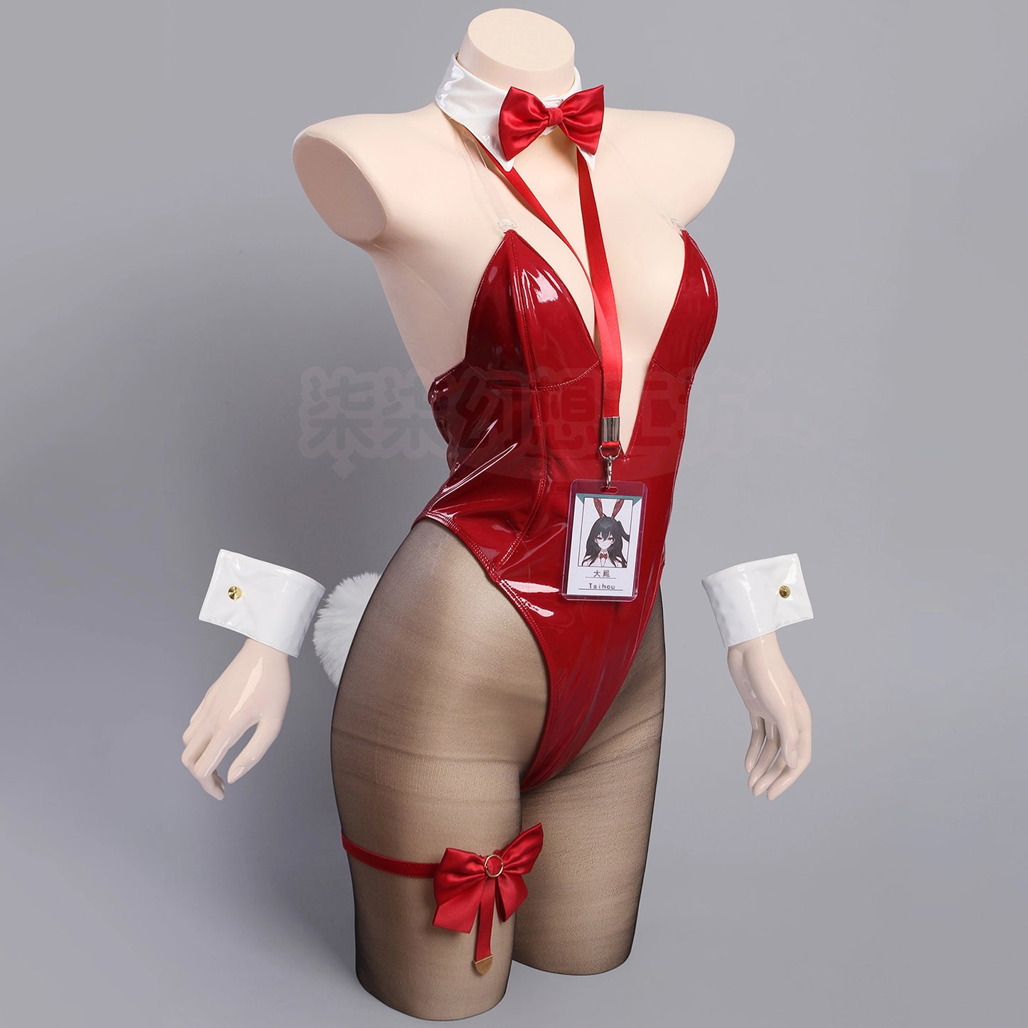 アズールレーン 大鳳バニーコスプレ 艶めく赤エナメルレオタードバニーガールコスプレ【歪萌舍】