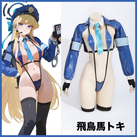 ブルーアーカイブ 一之瀬アスナ 飛鳥馬トキ スケベエナメルビキニポリスコスプレ 婦人警察【歪萌舍】