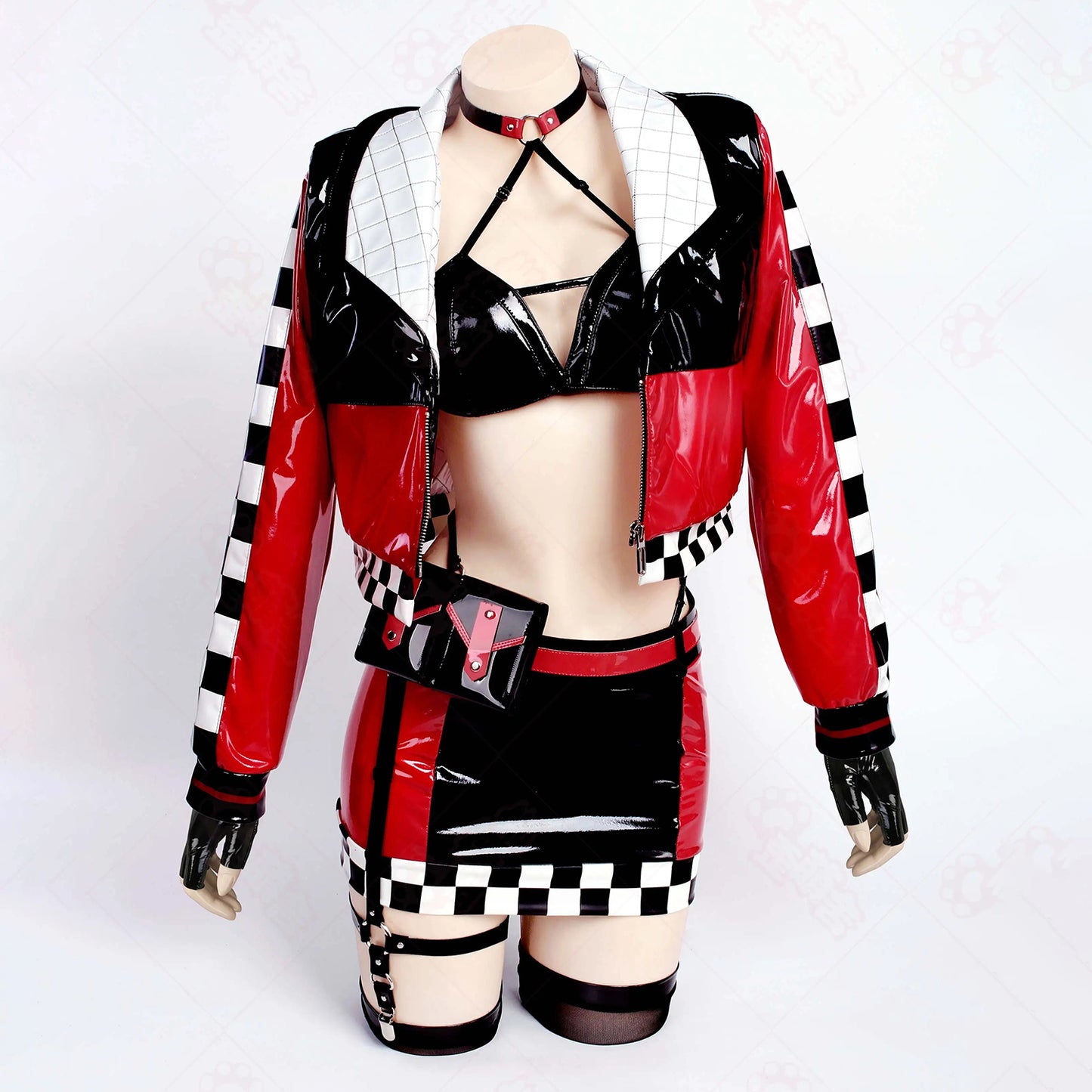 NIKKE レッドフード コスプレ レースクイーン RQ 歪萌舎 エナメル タイト 衣装