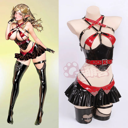 サイバーパンク風ストリートエンジェルコスプレセット【歪萌舍】