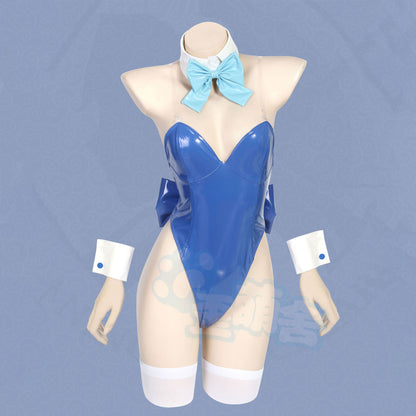 ブルーアーカイブ 飛鳥馬トキセクシーハイレグ紺色エナメルバニーガール【歪萌舍】
