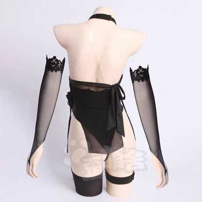 NIKKE バトル風2B透け透けセクシーハイレグ水着コスプレ【歪萌舍】