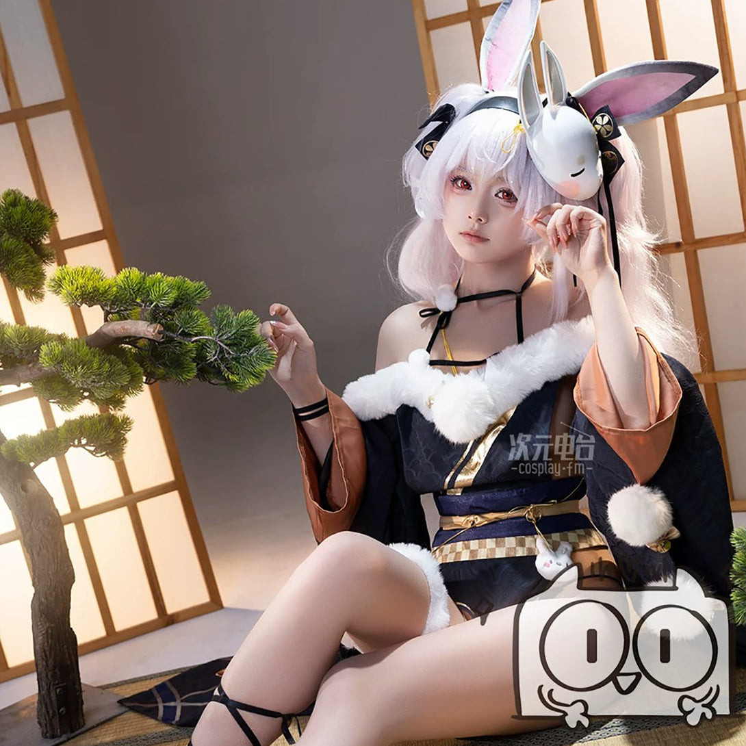 【アズレン】ラフィー ウサウサ城主 もふもふ無防備な和装コスプレ【COSPLAY-FM】